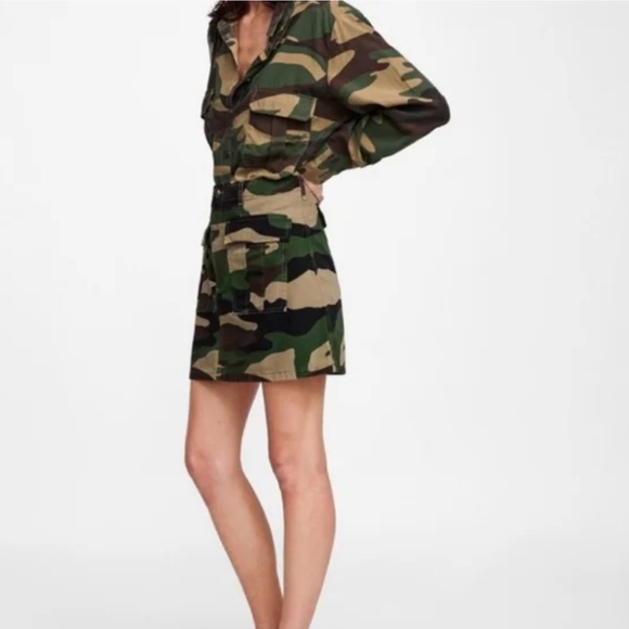 Zara Premium Denim Collection the cargo mini skirt camouflage - Picture 5 of 12